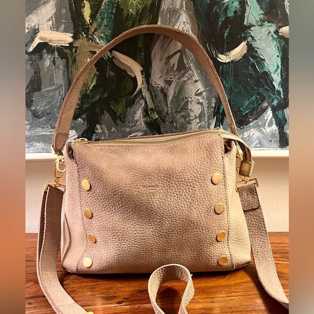 Unstructured Pewter/Brushed Gold Suede Hammitt Bag